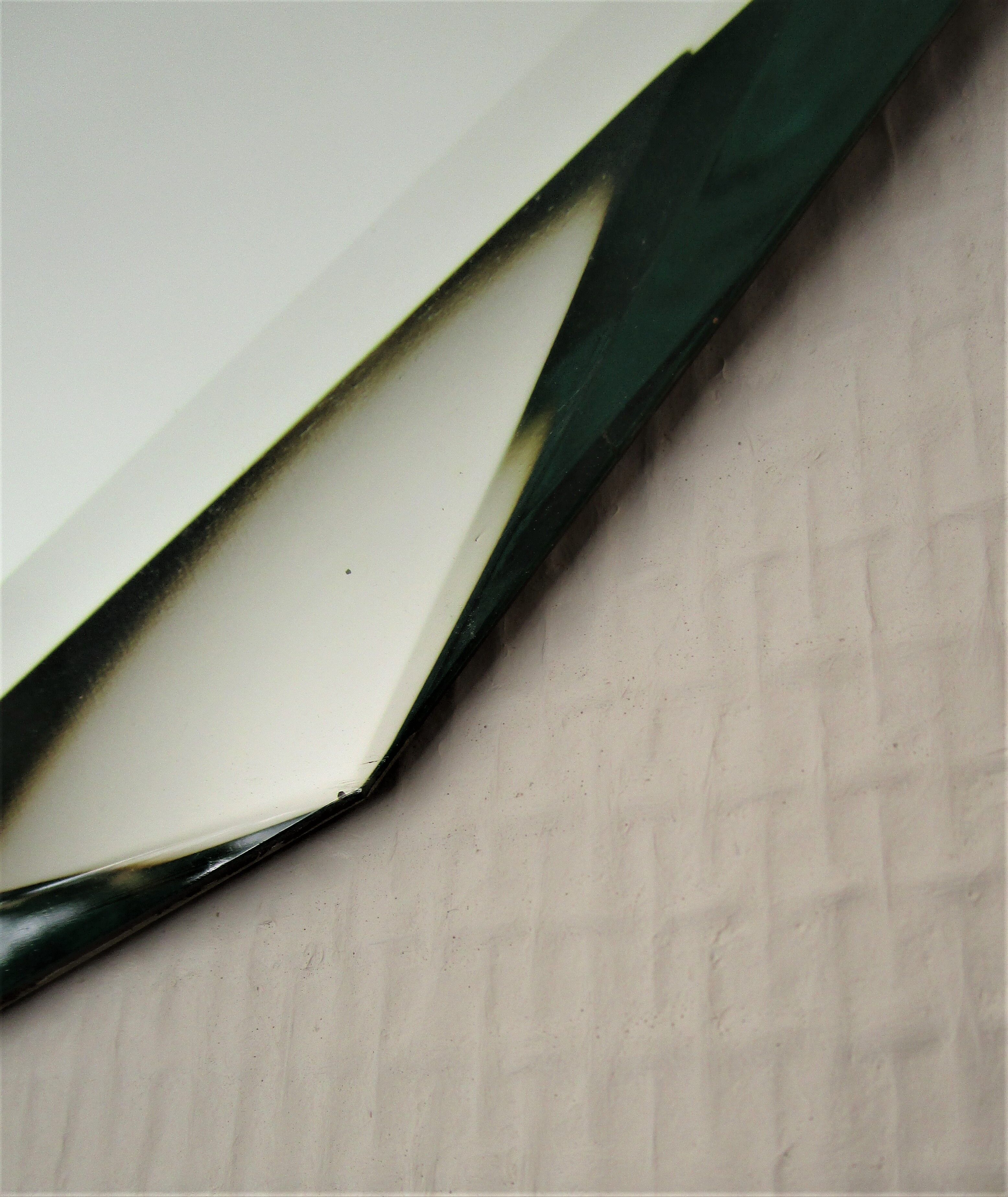 Bevelled wall mirror cut diamond with twelve sides 48 cm x 60 cm