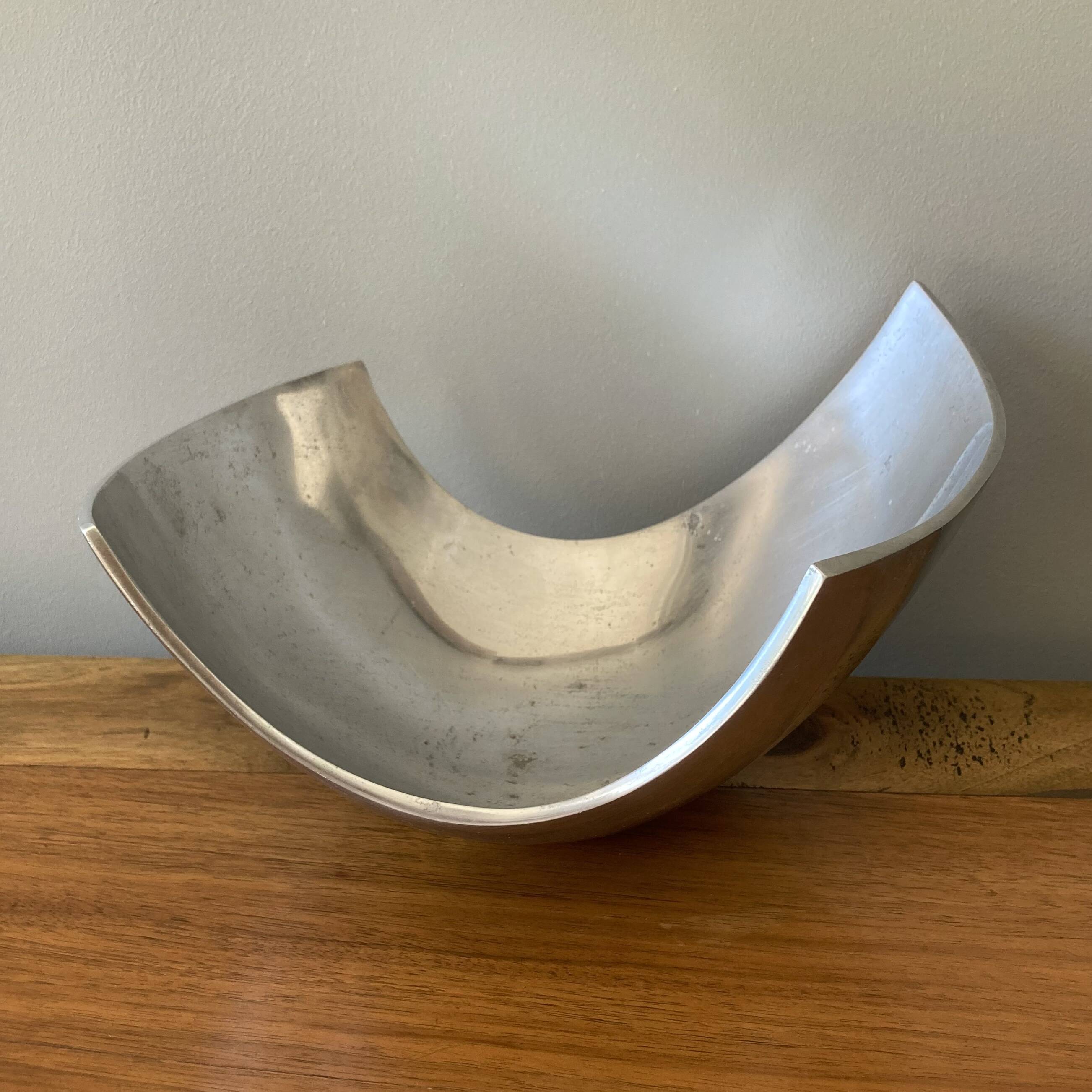 Space Age aluminum fruit bowl probably from the 1970s