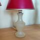 Lampe en pierre marbrée  beige -  petite lampe albâtre