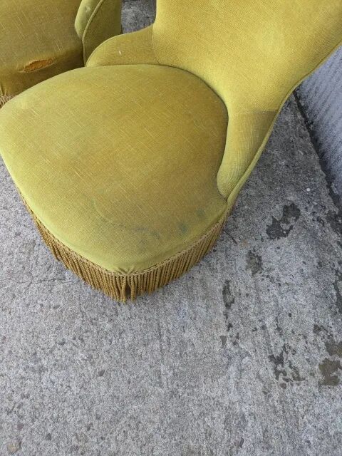 Pair of toad armchairs