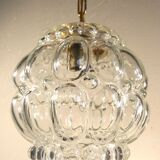 Moulded glass pendant lamp 1970