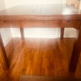 Solid wood table with extensions