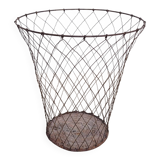 Old wire mesh wastebasket