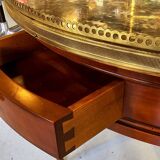 Table bouillotte Louis XVI marbre