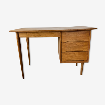 Vintage desk in light oak, circa 1950.