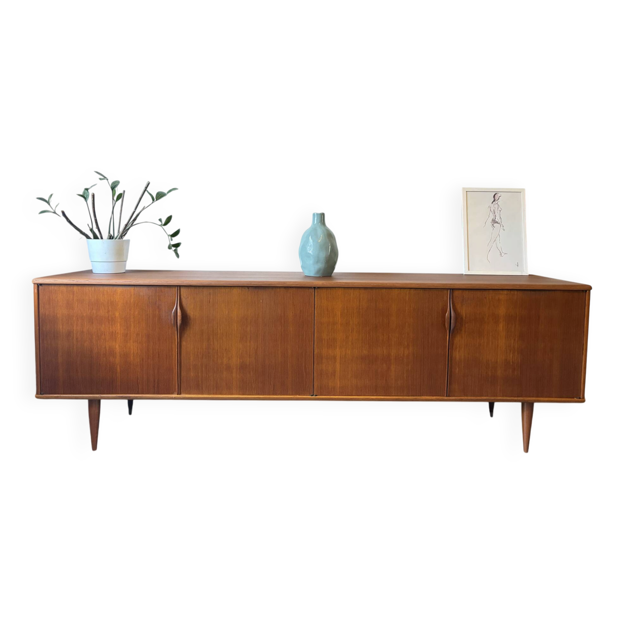 Vintage teak enfilade from the 1960s.