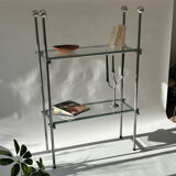 Minimalist bookshelf, Italian design 1970.