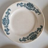 Set of 6 deep plates in Terre de fer, Lutece Longchamp model