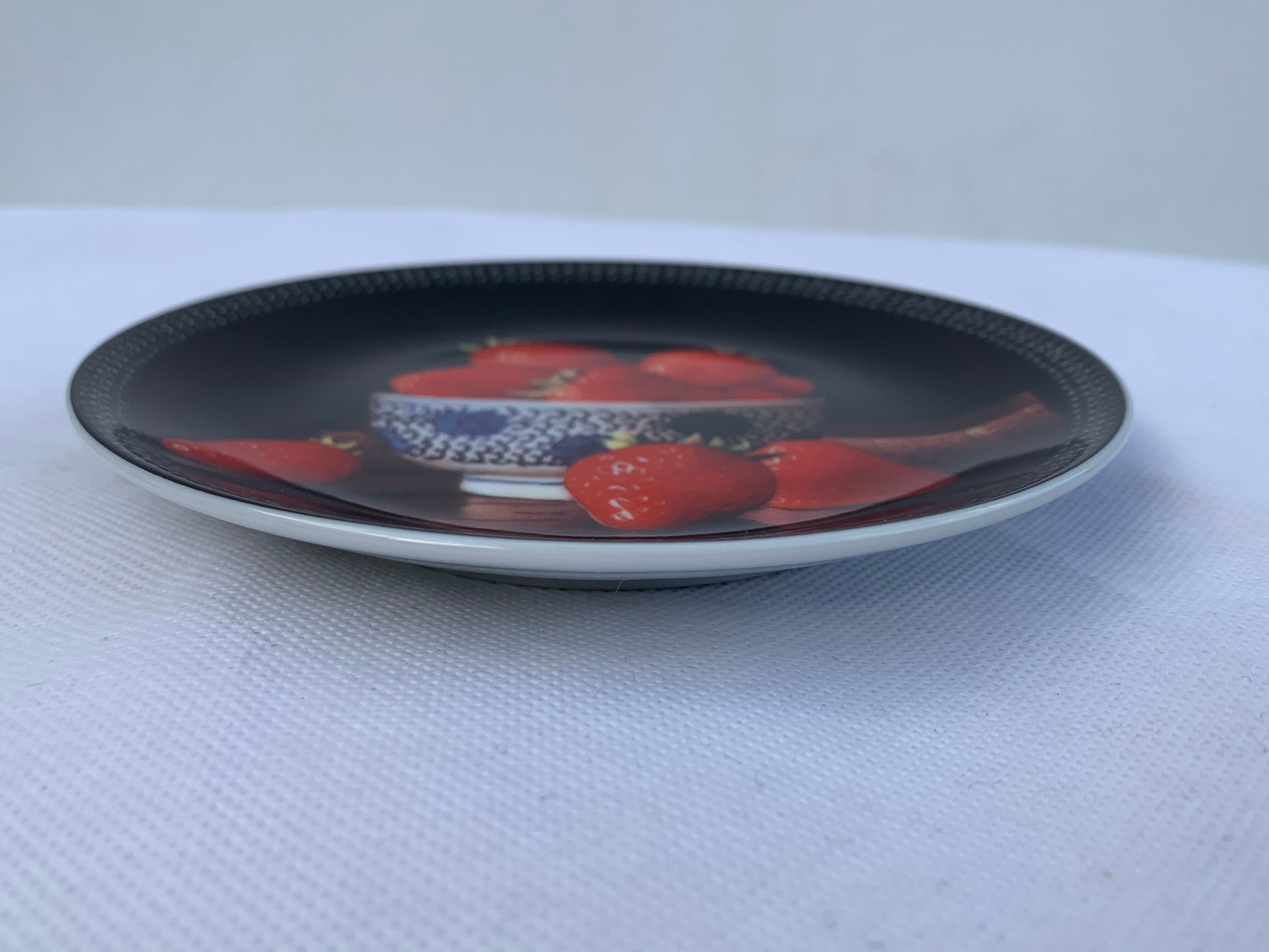 Jean-Claude Chauray strawberry plate for Bernardaud Limoges
