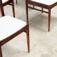 Ensemble de six chaises de salle à manger en palissandre AWA