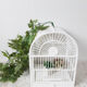 Vintage white cage for wooden decoration