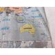 Laminated world map by P. Serryn 1972