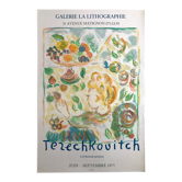 Poster in lithograph by Constantin Terechkovitch, Galerie La Lithographie, 1975 Mourlot imp