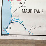 Vintage school map of West Africa / Sahara by Hachette Rossignol