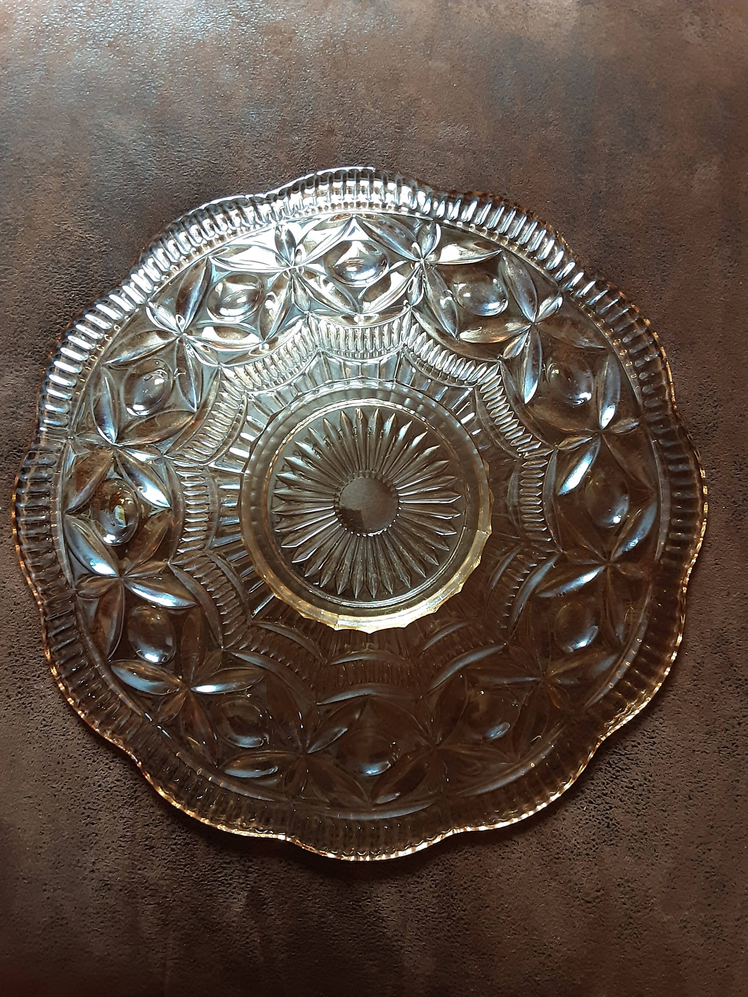 Original semi-hollow crystal dish