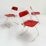 Red and white plia chair by giancarlo piretti for castelli, 1960