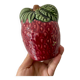 Porte éponge ou serviettes en barbotine fraise