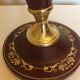 Leather-wrapped foot office or lounge lamp