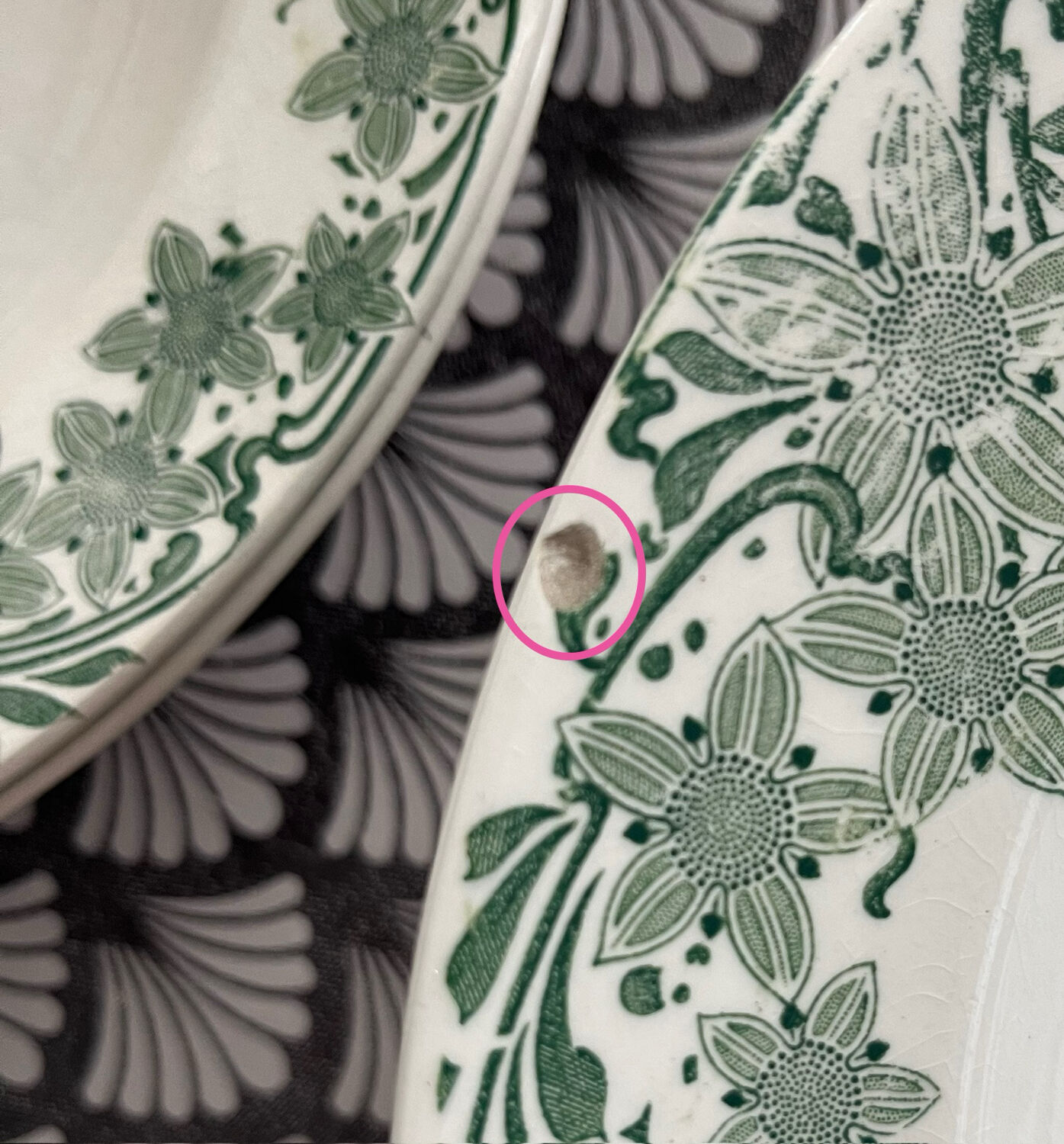 Set of 10 "Prunelle" plates Boch La Louvière