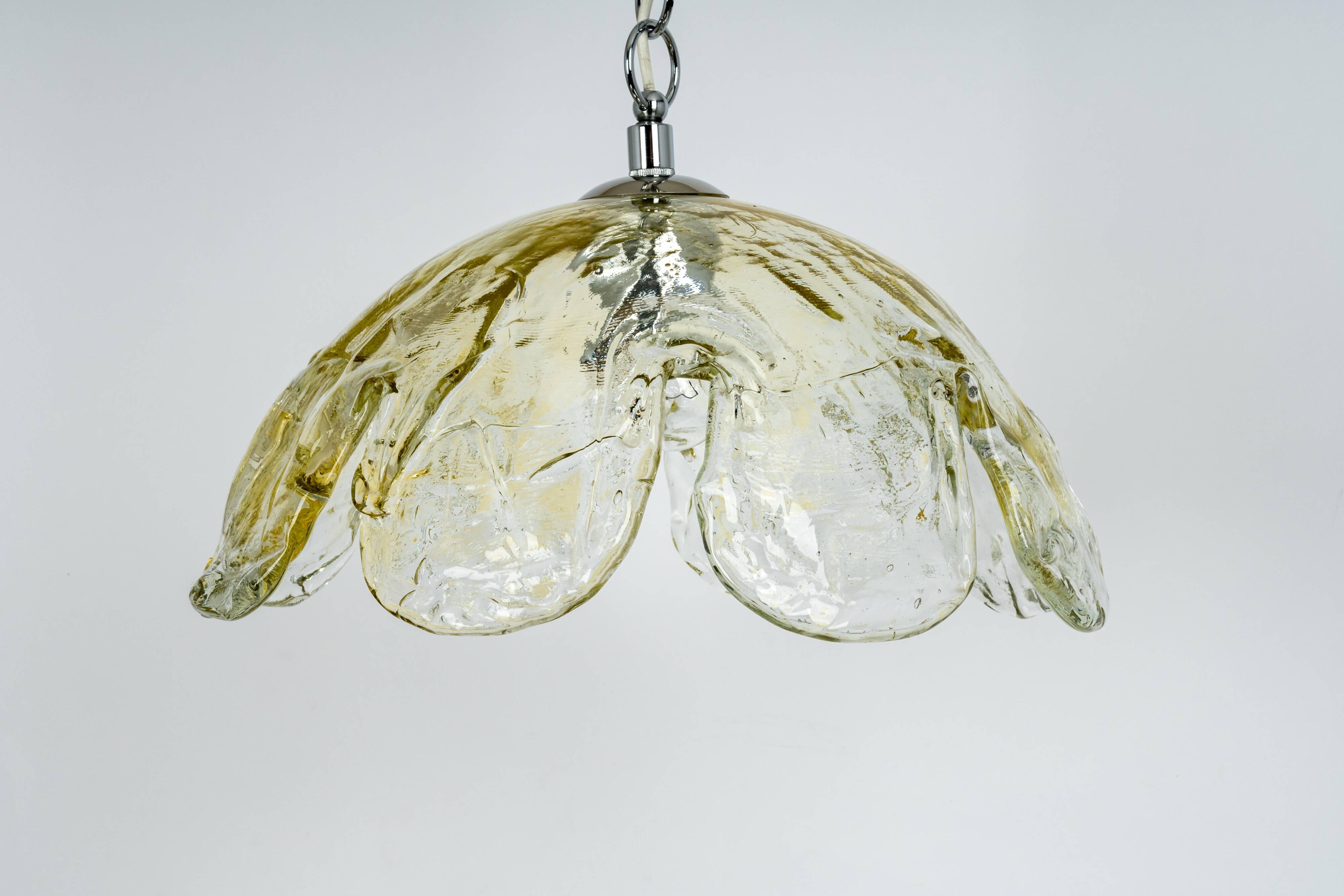 Murano glass pendant light designed by Kaiser, Germany, 1960s