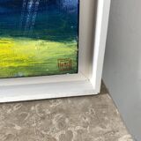 Paire de tableaux abstraits