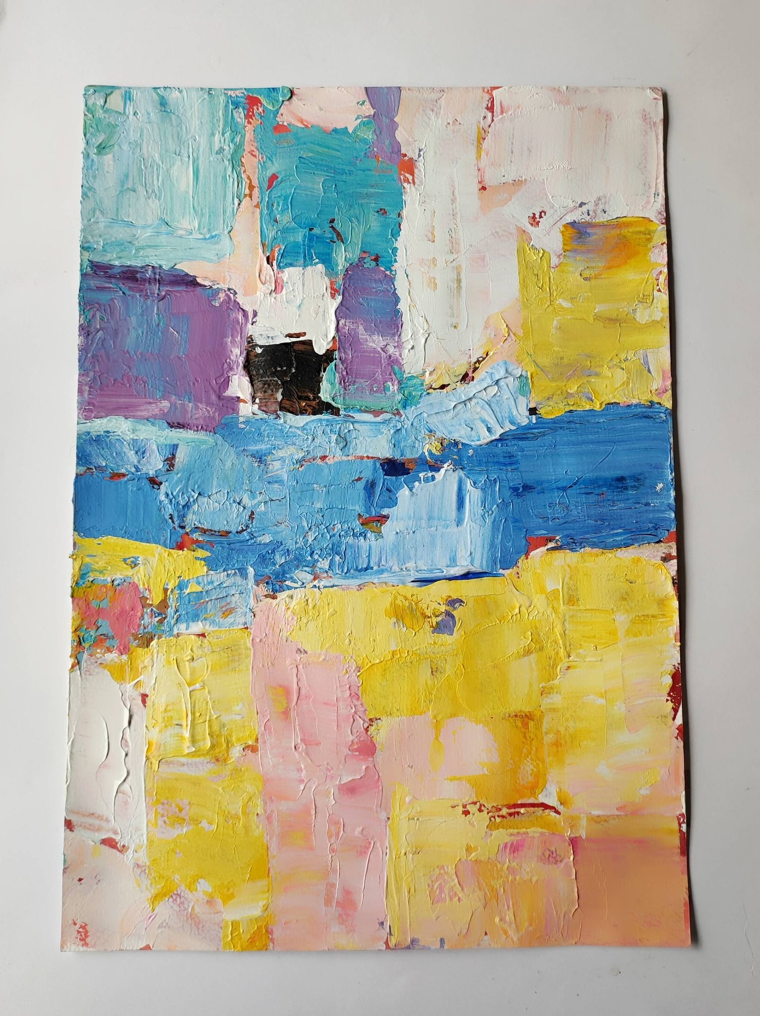 Paysage méditéranéen peinture abstrait