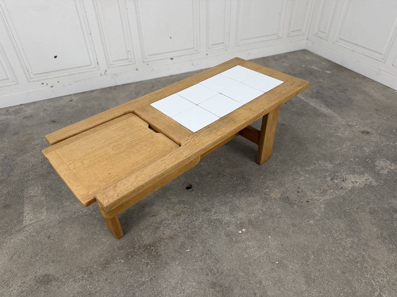 Sixties design coffee table in oak