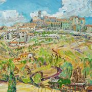Oil painting by Alexander Michael – Prata in Tuscany, 1998