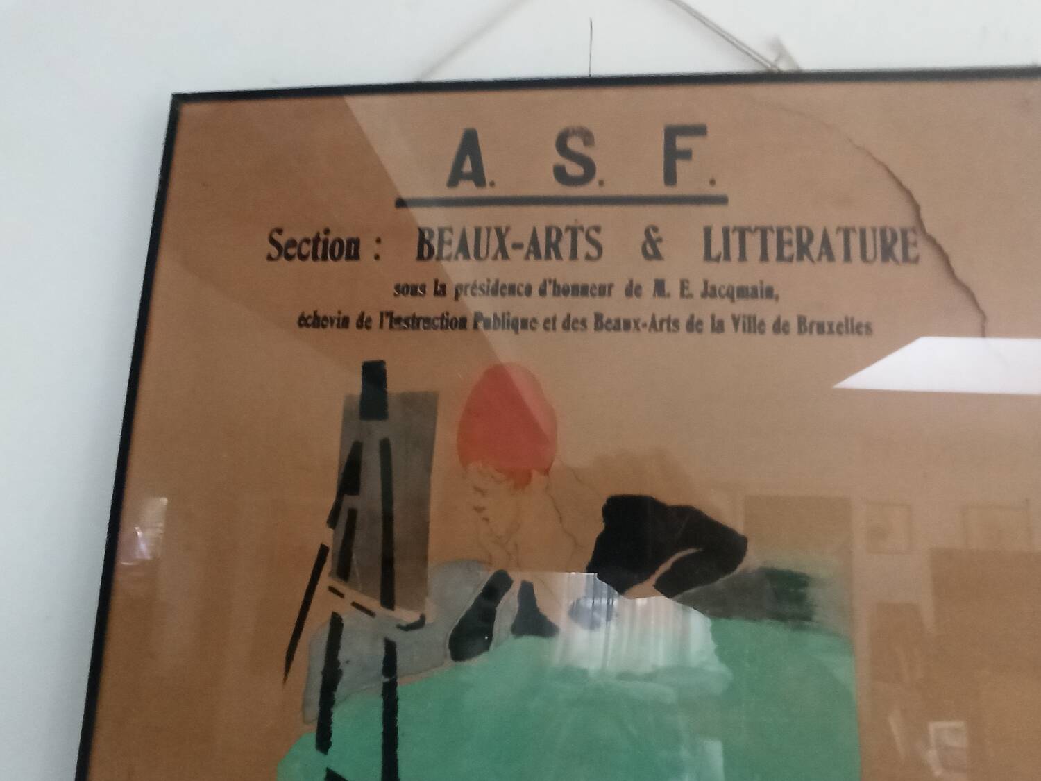 Poster for the 1921 Applied Art Exhibition. Illustrated by E. Jacqmain