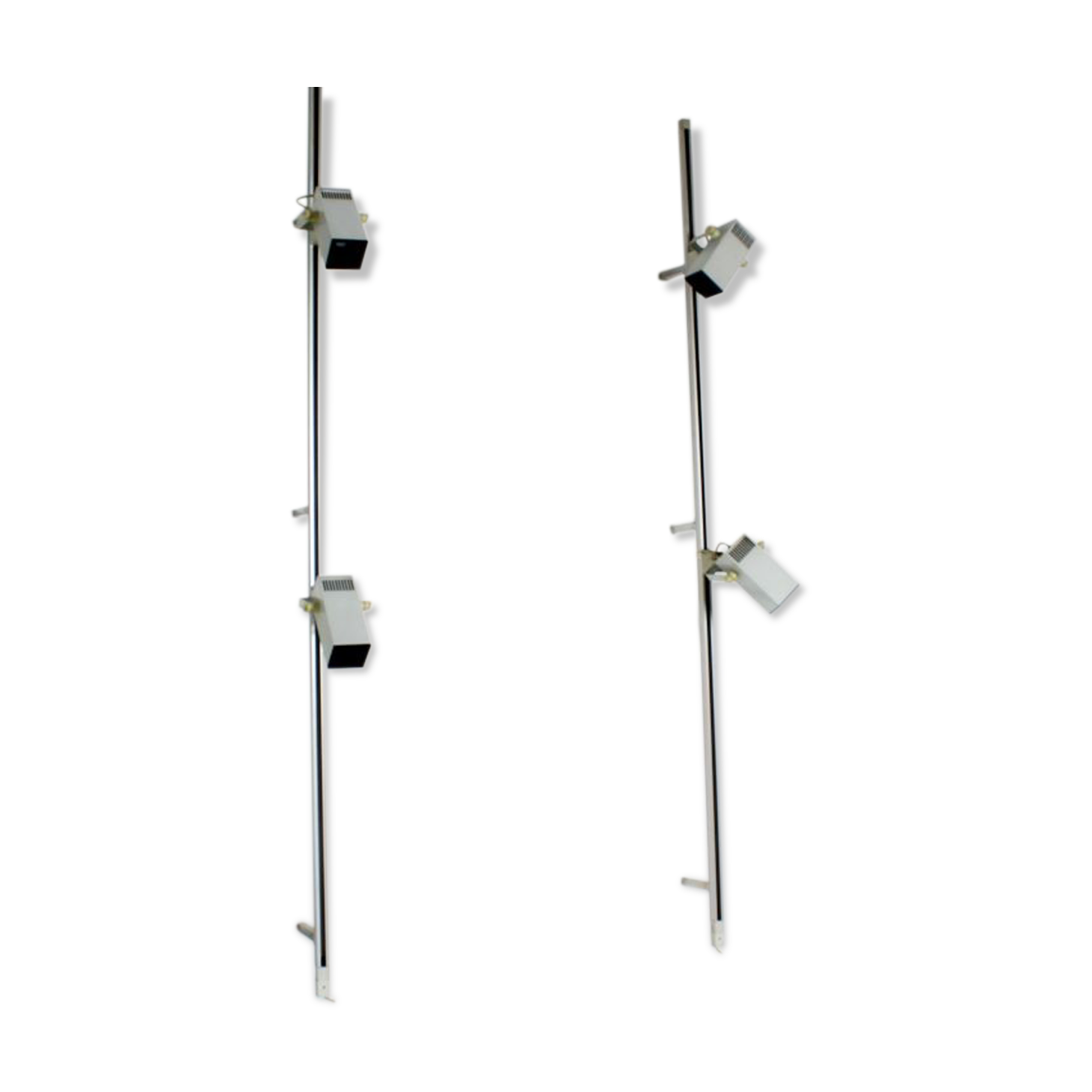 Pair of vintage wall lamps with 2 spotlights, 70s.