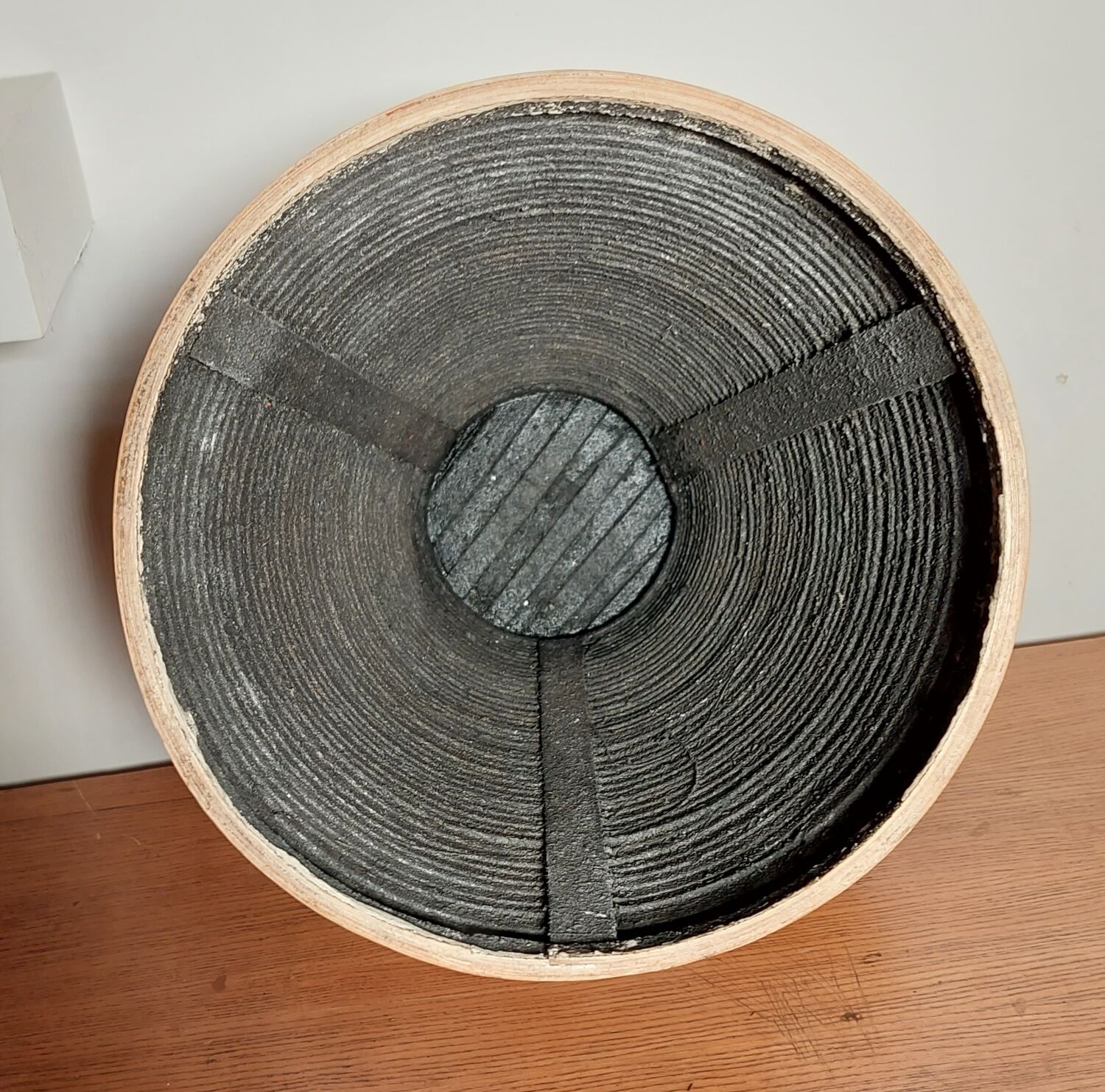 Bamboo mushroom stool, circa 1980