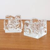 Pair of Josef Schott candlesticks, brutalist/modernist, 1960