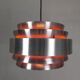 Vintage aluminum pendant lamp, Lakro Amstelveen, 1960s