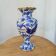 Large blue and gold vase in earthenware H.Bequet bohemian style