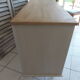 Vintage line of the 60s-70s pearl grey, plateau waxed wood light oak