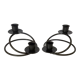 Pair of brutalist black metal candlesticks