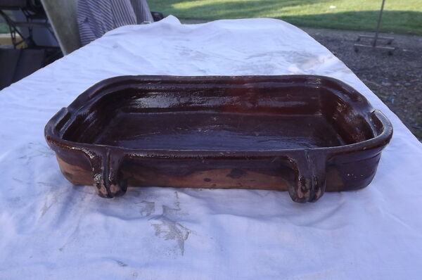 Plat Terre cuite 19 ème '' Léche Frites