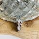 Pair of chrome-plated glass sconces