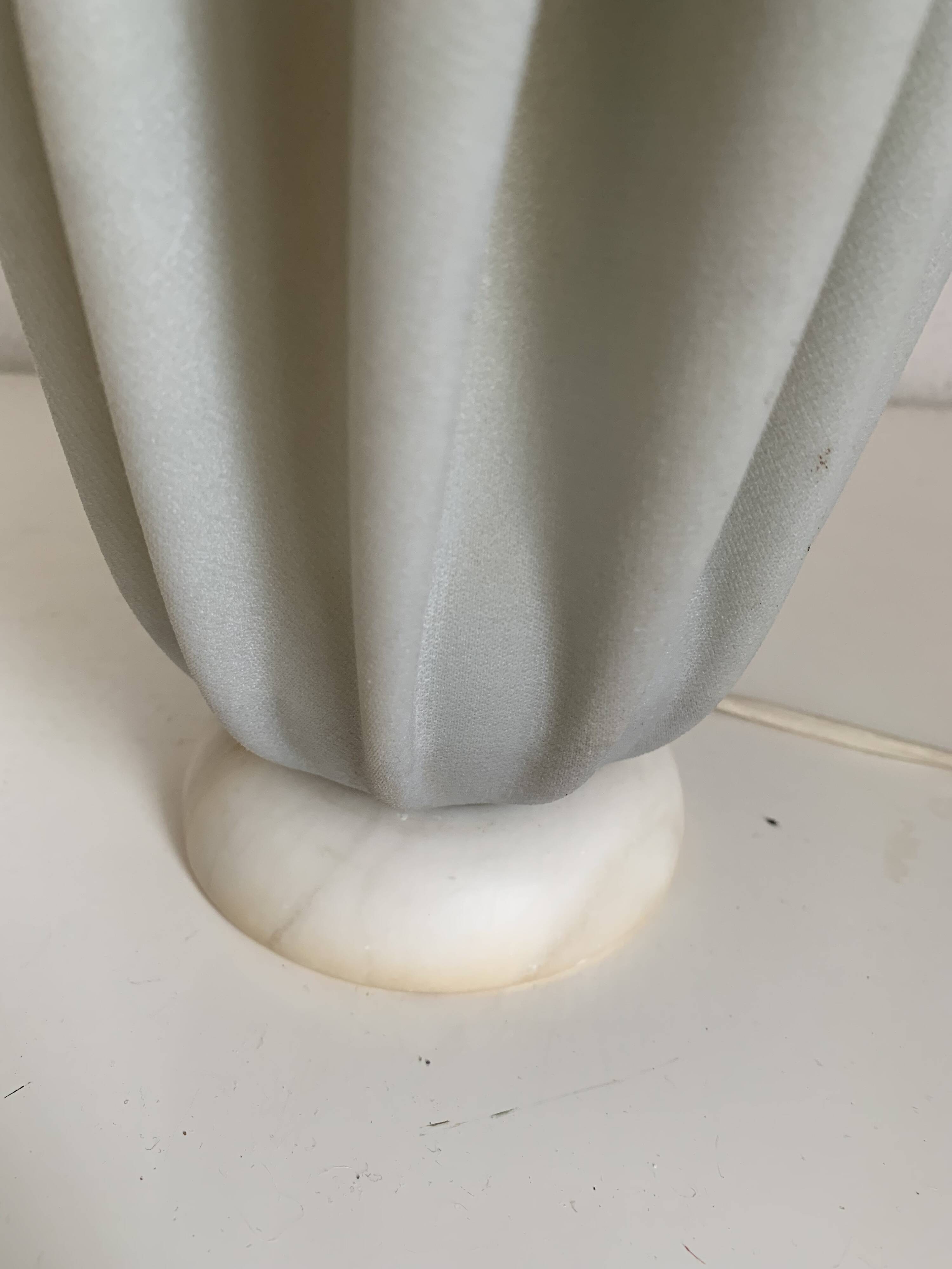Vintage 1970s Georgia Jacob Athena Mouse Grey Draped Lamp - 50cm