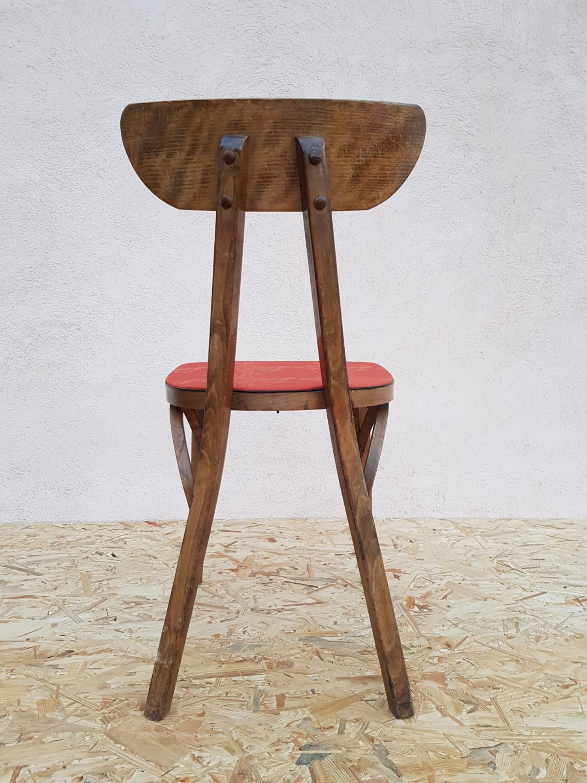 4 chairs Bistro/banana style Luterma sitting vintage Red
