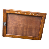 Old sports and leisure notice board, vintage