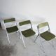 Lot de 3 chaises pliantes velours