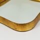 Golden wooden mirror in the style of Gio Ponti by Max Welz, Vienna, Austria, 1940s.