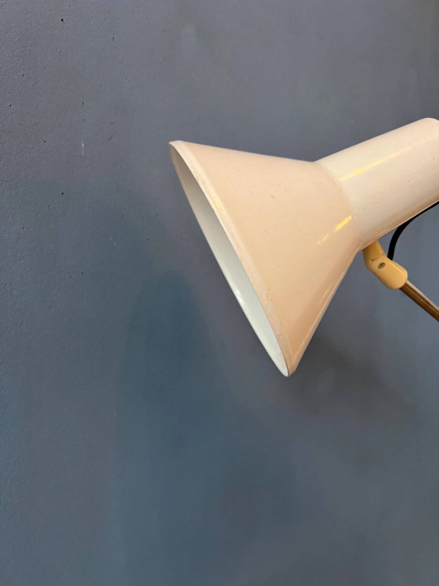 Lampadaire réglable blanc vintage des années 50