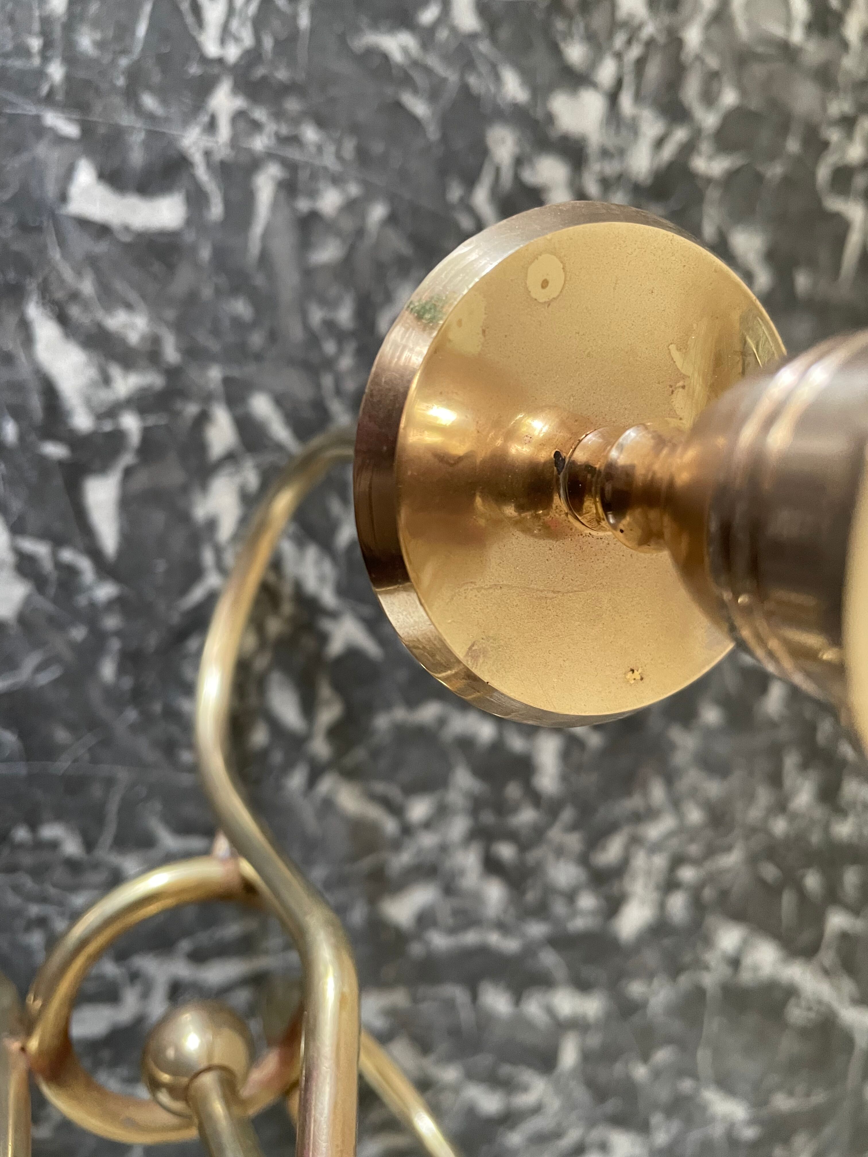 Golden brass candle holder