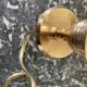 Golden brass candle holder