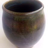 Vase en grès émaillé motifs abstraits