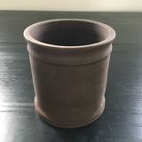 Dark brown flowerpot