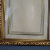 Old frame Art Deco gilded stucco wood 22.5x17.5 cm, foliage 14.9x19.9 cm SB