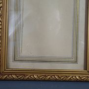 Old frame Art Deco gilded stucco wood 22.5x17.5 cm, foliage 14.9x19.9 cm SB
